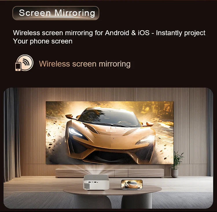 Przenośny projektor filmowy 4K Full HD 1080P z Systemem Android