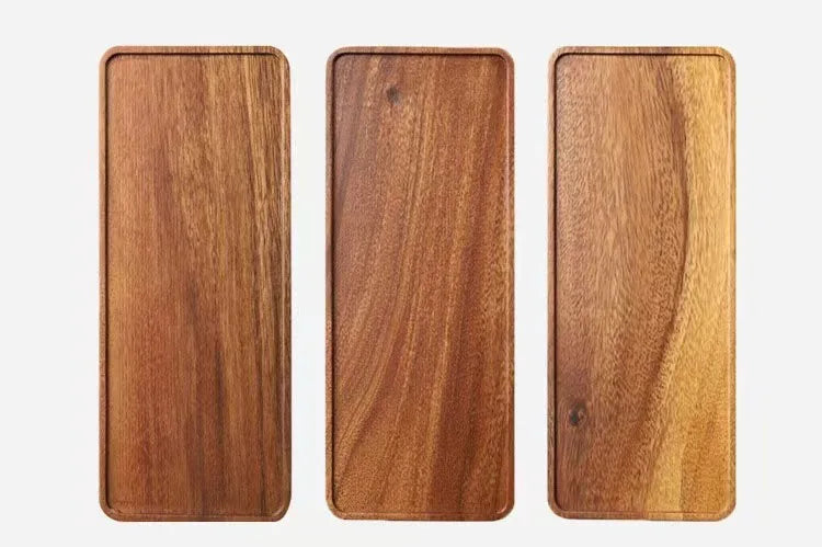 Naturalna drewniana taca z czarnego orzecha