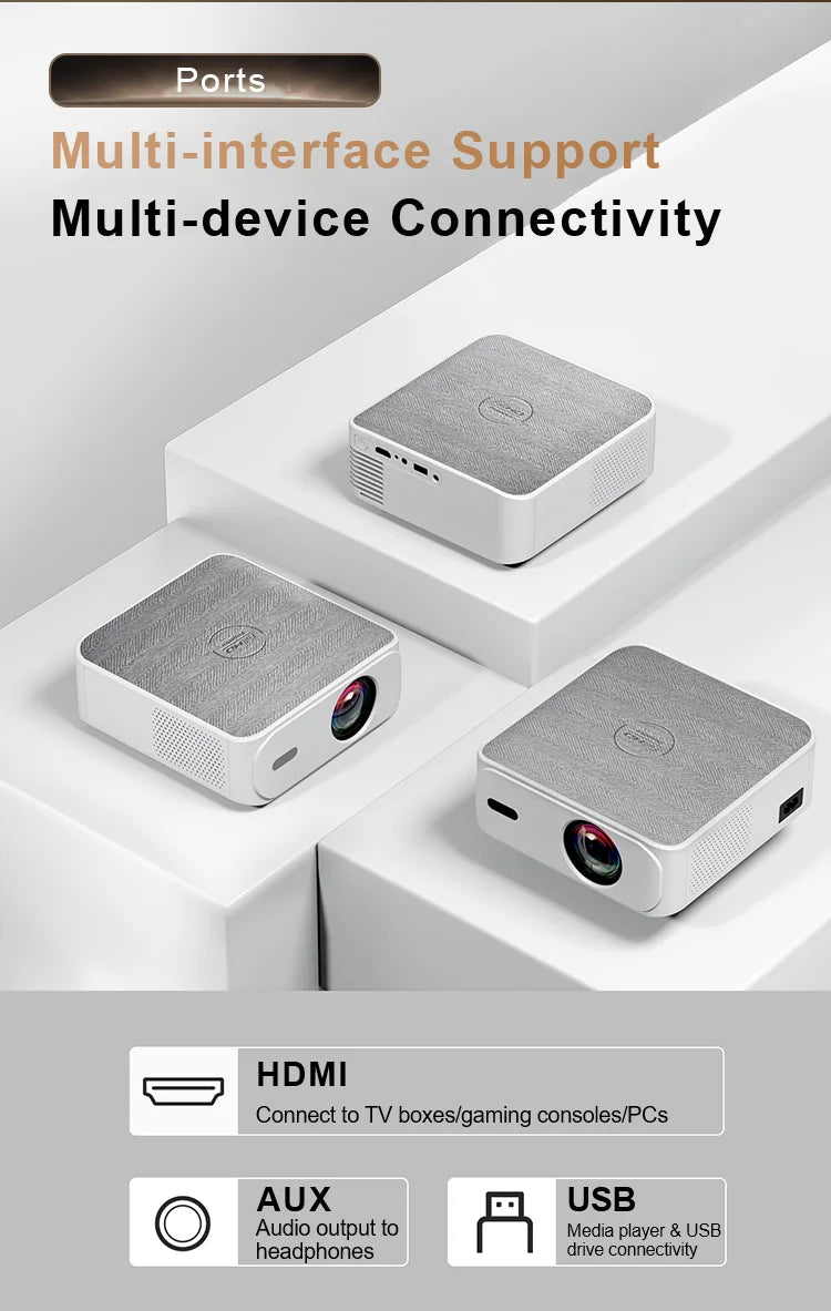 Przenośny projektor filmowy 4K Full HD 1080P z Systemem Android