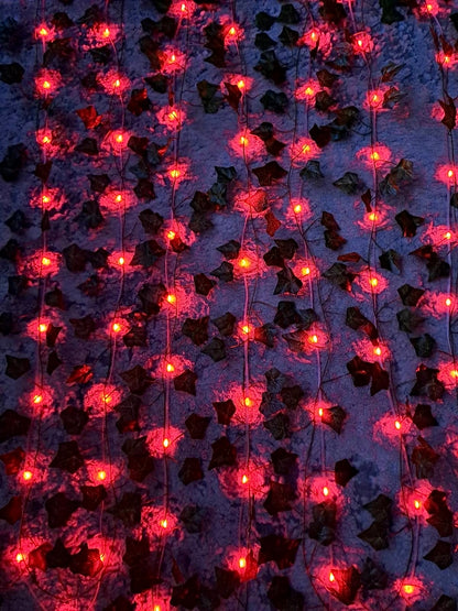 Girlanda z liśćmi i lampkami