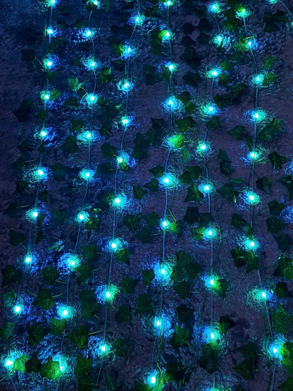 Girlanda z liśćmi i lampkami