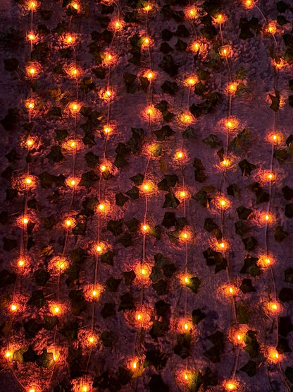 Girlanda z liśćmi i lampkami