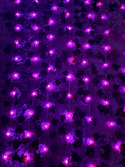 Girlanda z liśćmi i lampkami