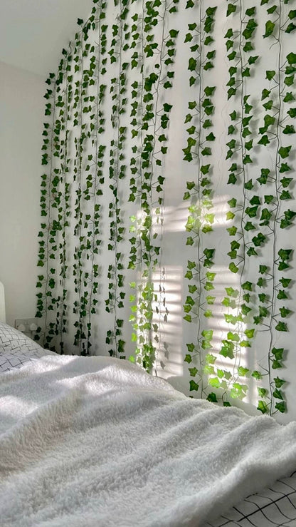 Girlanda z liśćmi i lampkami