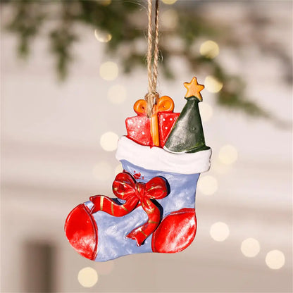 Świąteczny wisiorek z zywicy