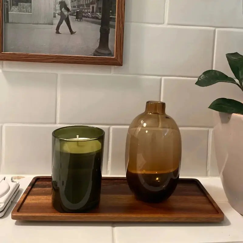 Naturalna drewniana taca z czarnego orzecha