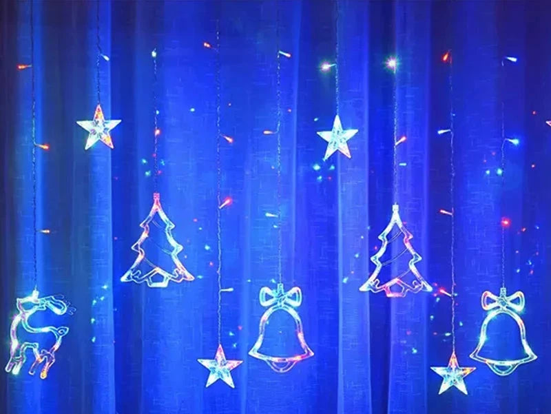 Kurtyna Świetlna LED Księżyc i Gwiazdy