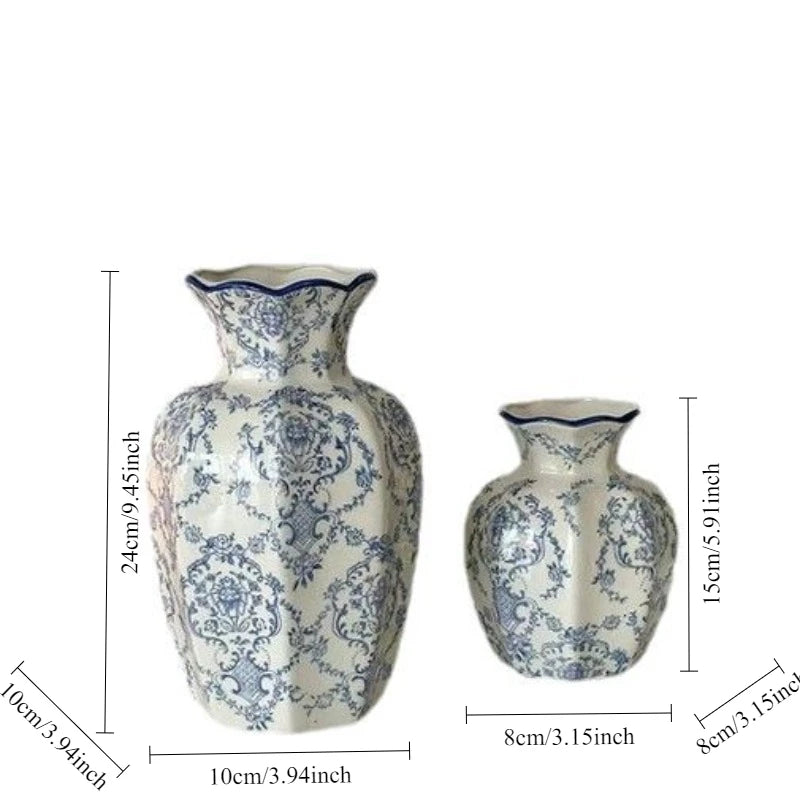 Ręcznie malowany wazon porcelanowy