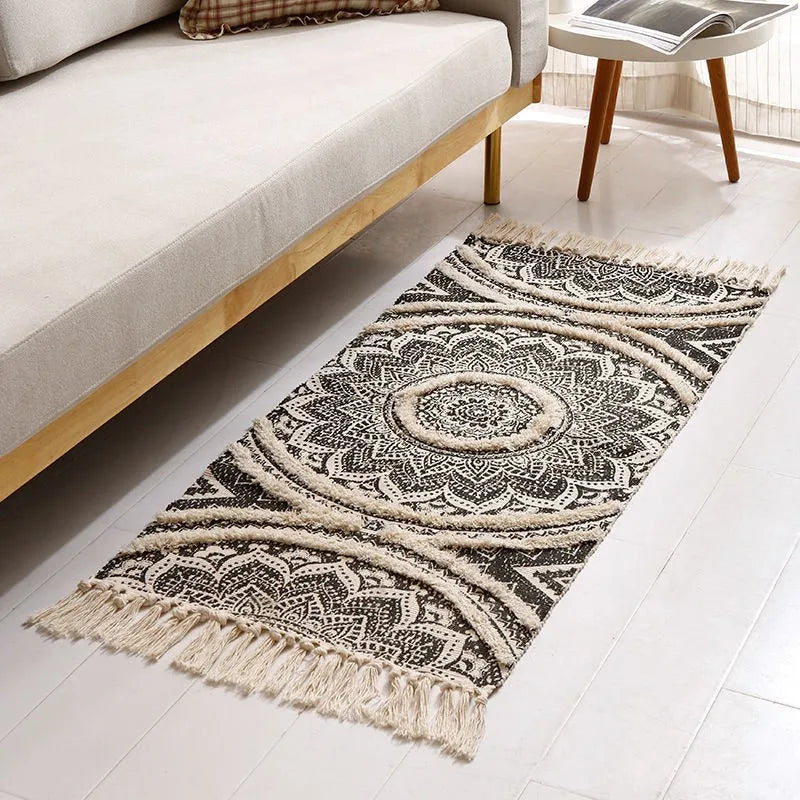 Dywan bawełniano-lniany