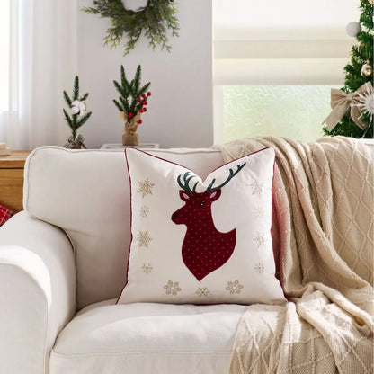 Poszewka Świąteczna Aksamitna z Haftem