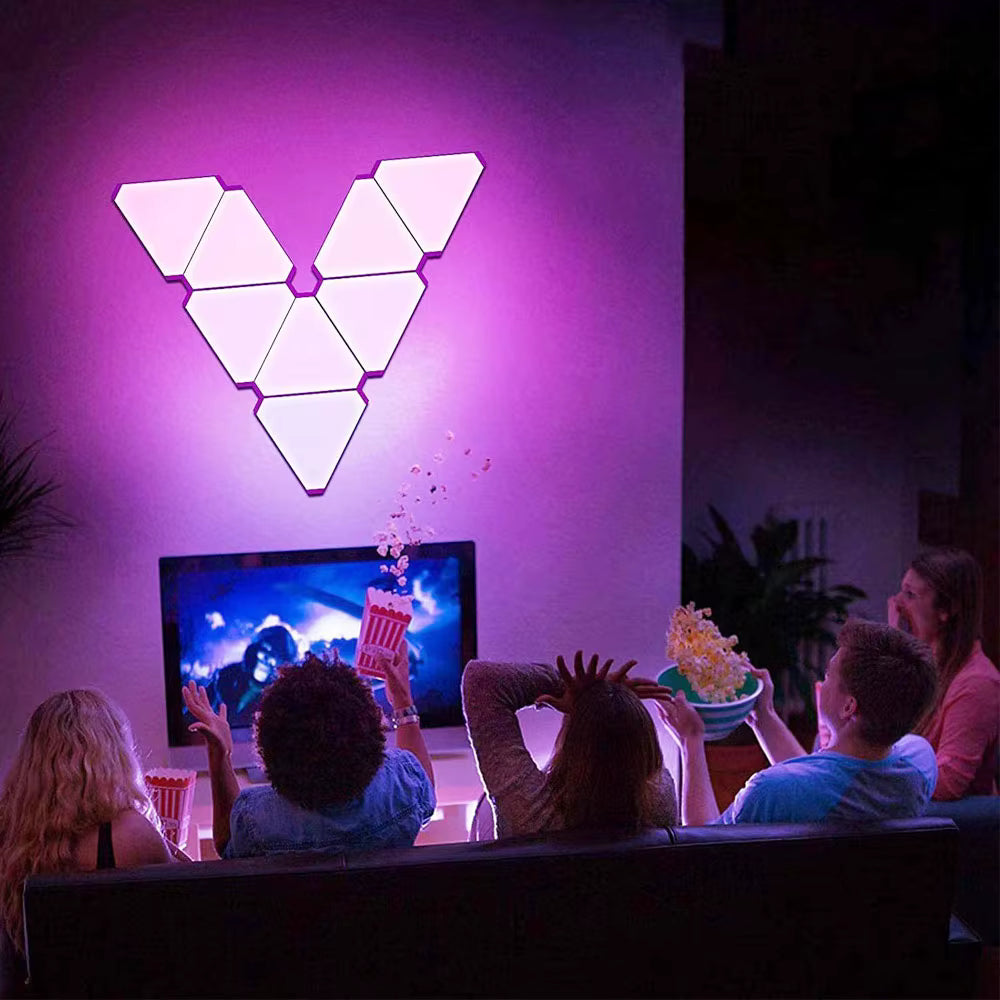 Lampa LED trójkątna WiFi do pokoju gier