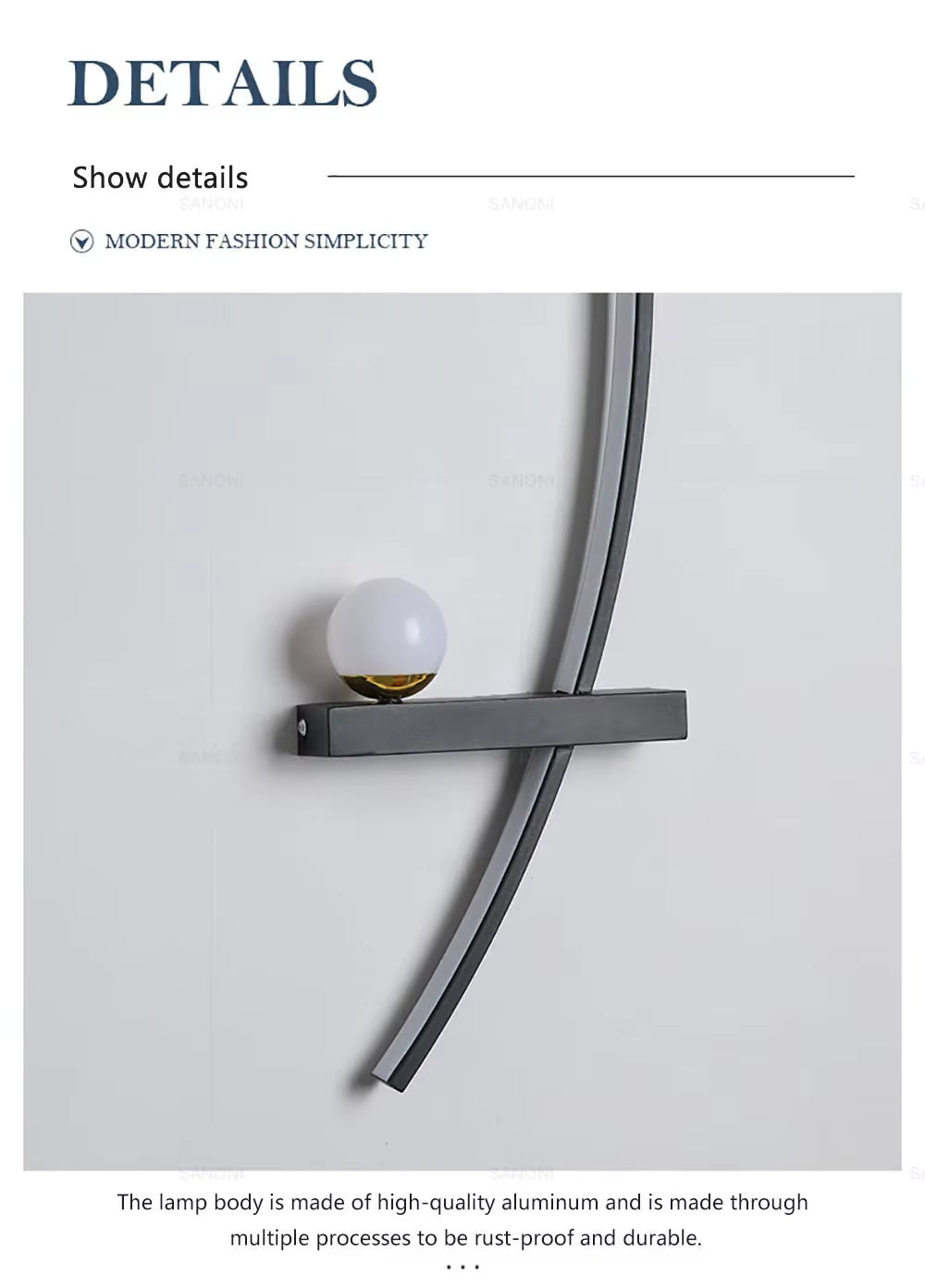 Dekoracyjna lampa LED kinkiet