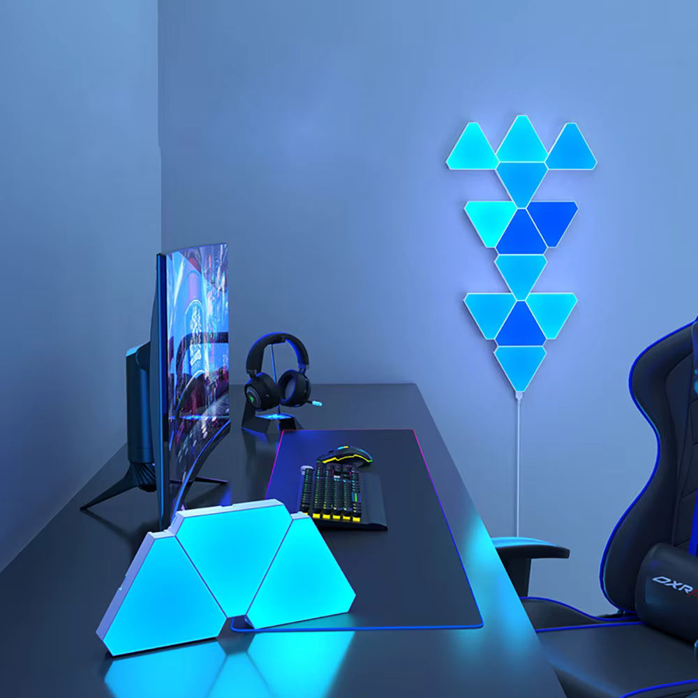 Lampa LED trójkątna WiFi do pokoju gier