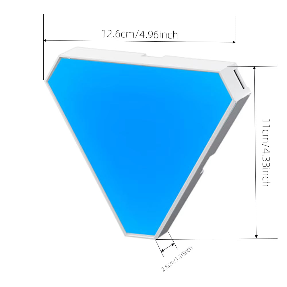 Lampa LED trójkątna WiFi do pokoju gier